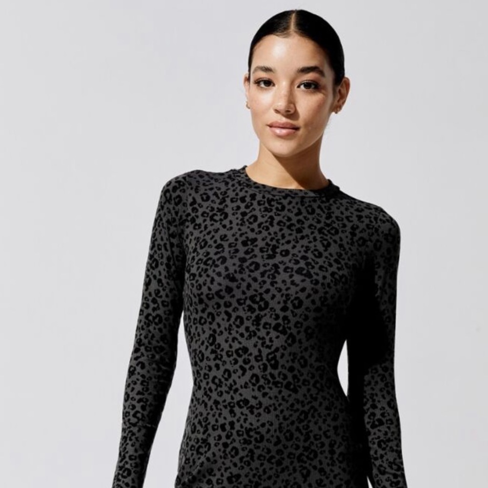 Carbon38 Leopard Ribbed Dress